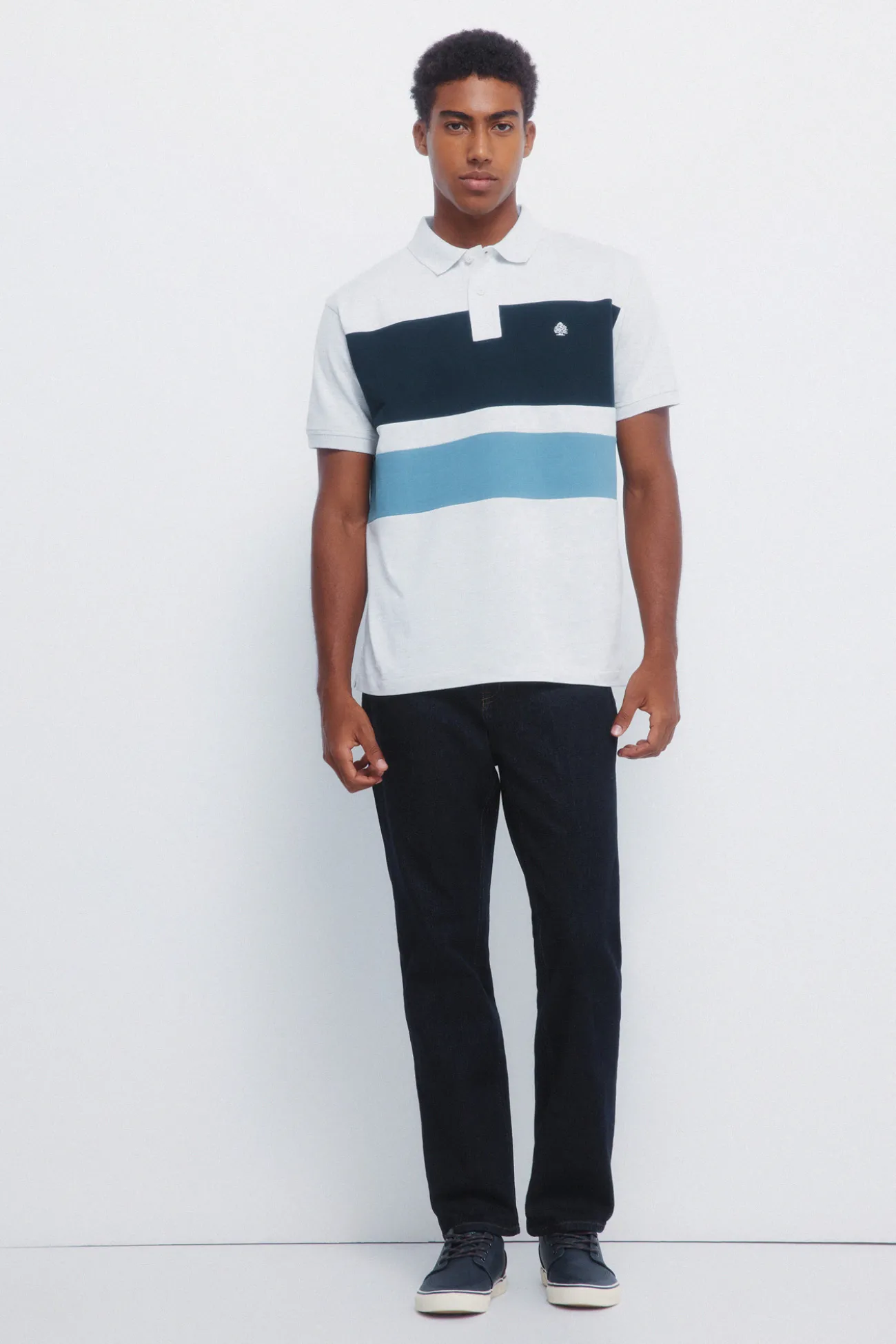 Polo piqué color block piqué classique