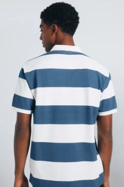 Polo piqué coupe classique à larges rayures
