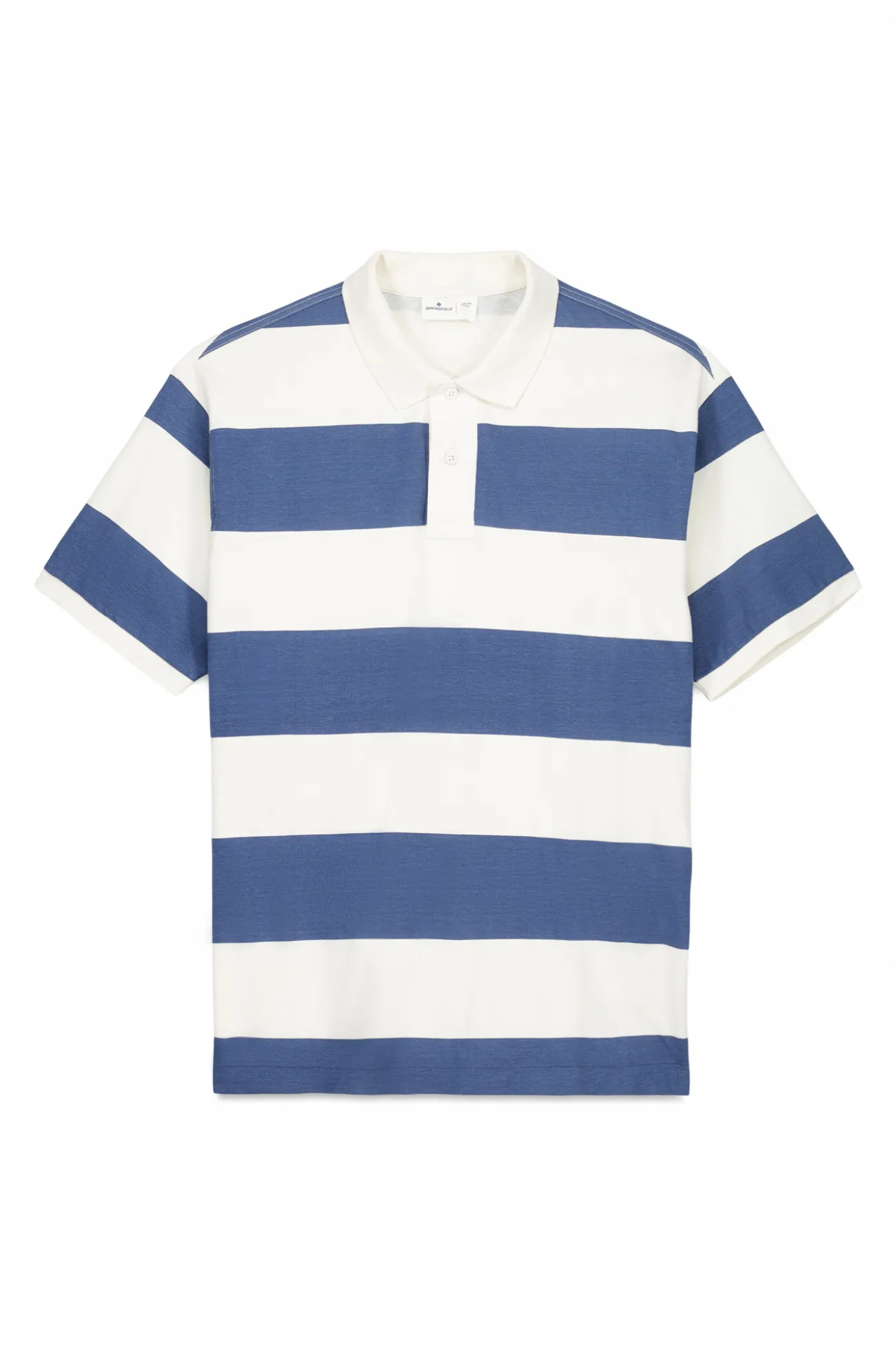 Polo piqué coupe classique à larges rayures