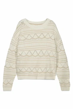 Pull pointelle en maille