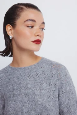 Pull pointelle lurex