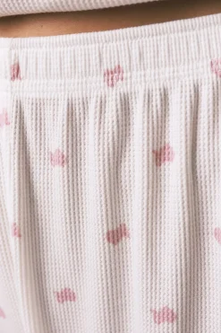 Pyjama long en tricot gaufré