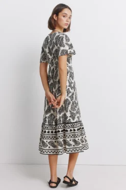 Robe chemise midi imprimée