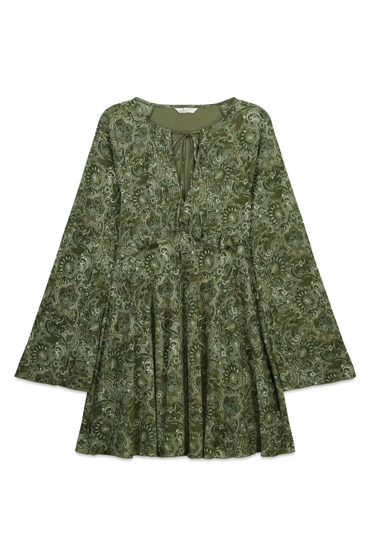 Robe courte imprimée verte