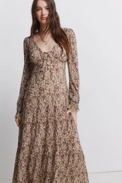 Robe midi imprimée