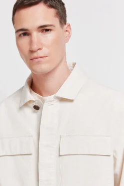 Surchemise en lin et coton coupe overshirt