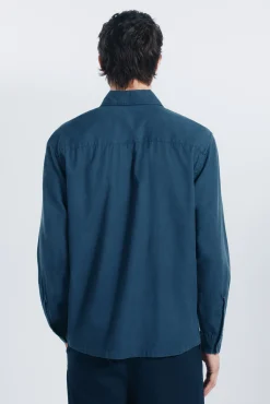 Surchemise en tencel surdimensionn&eacute;e