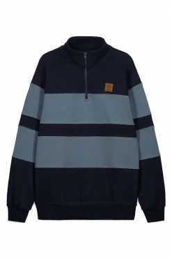 Sweat-shirt col camionneur color block