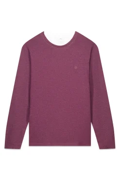 T-shirt à manche longues double mélange
