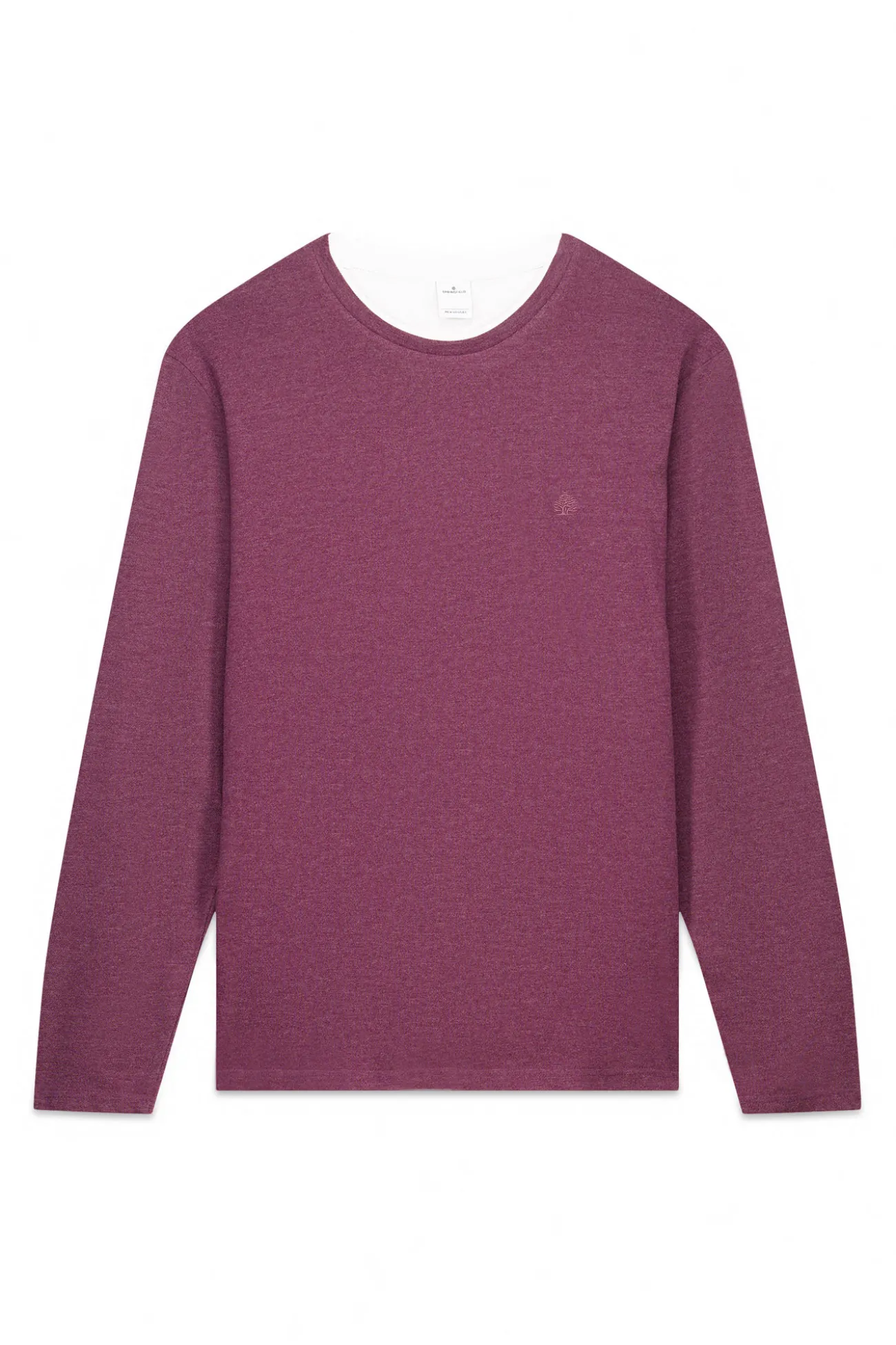 T-shirt à manche longues double mélange