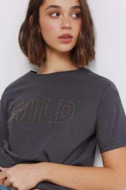 T-shirt à manches courtes à clous en coton