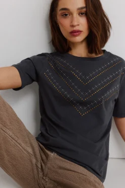 T-shirt à manches courtes à clous