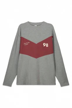 T-shirt &agrave; manches longues en piqu&eacute; coupe