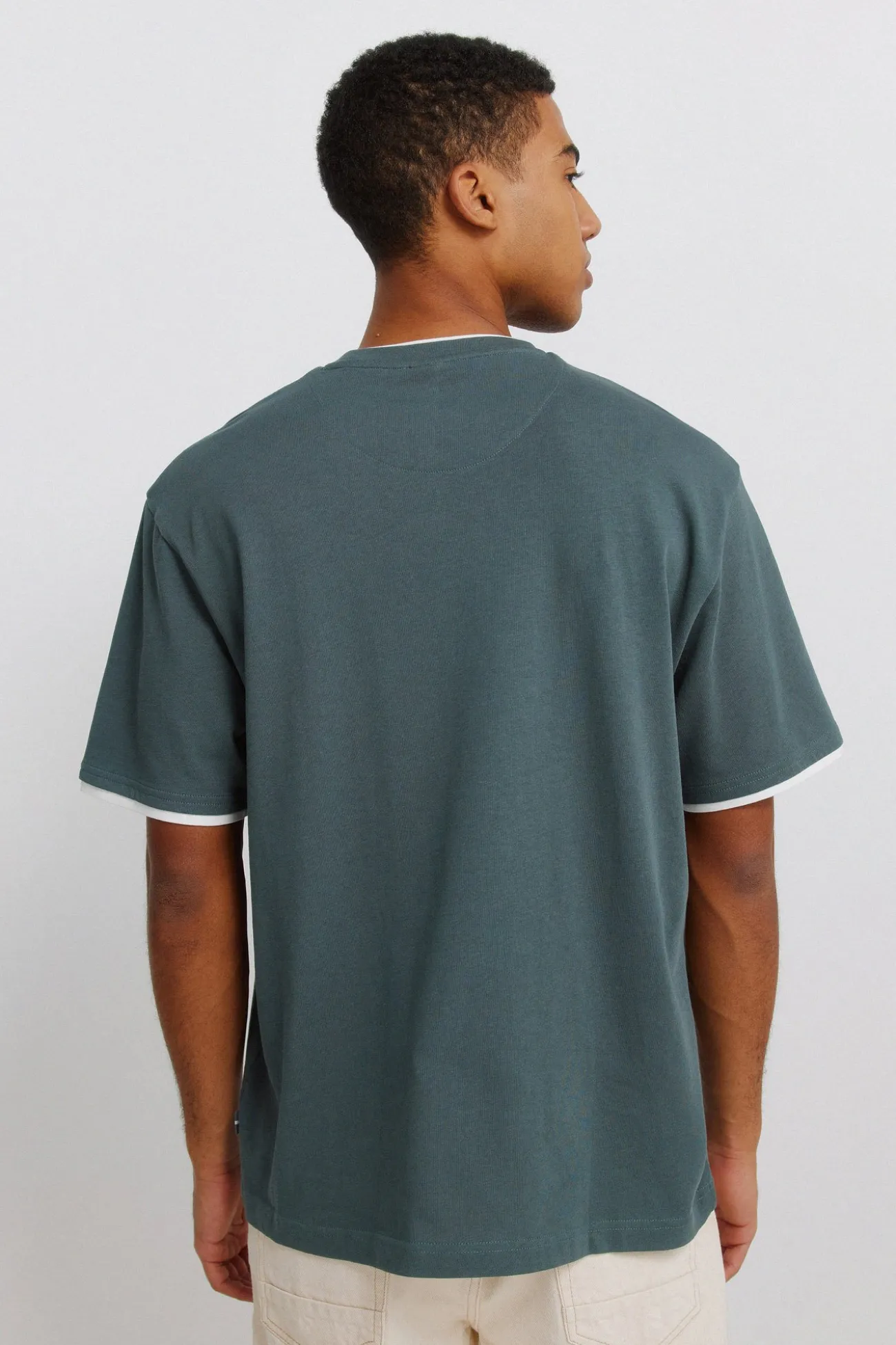 T-shirt col double