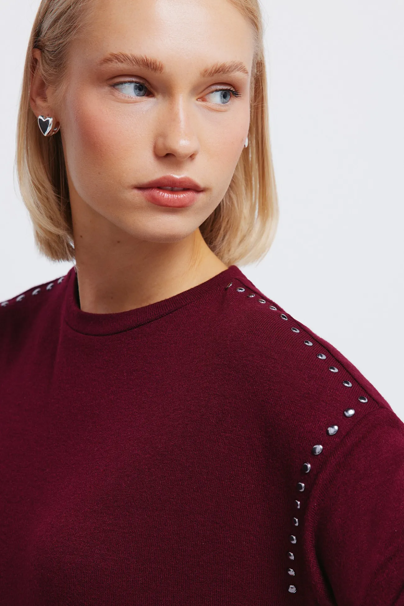 T-shirt en maille découpée en maille
