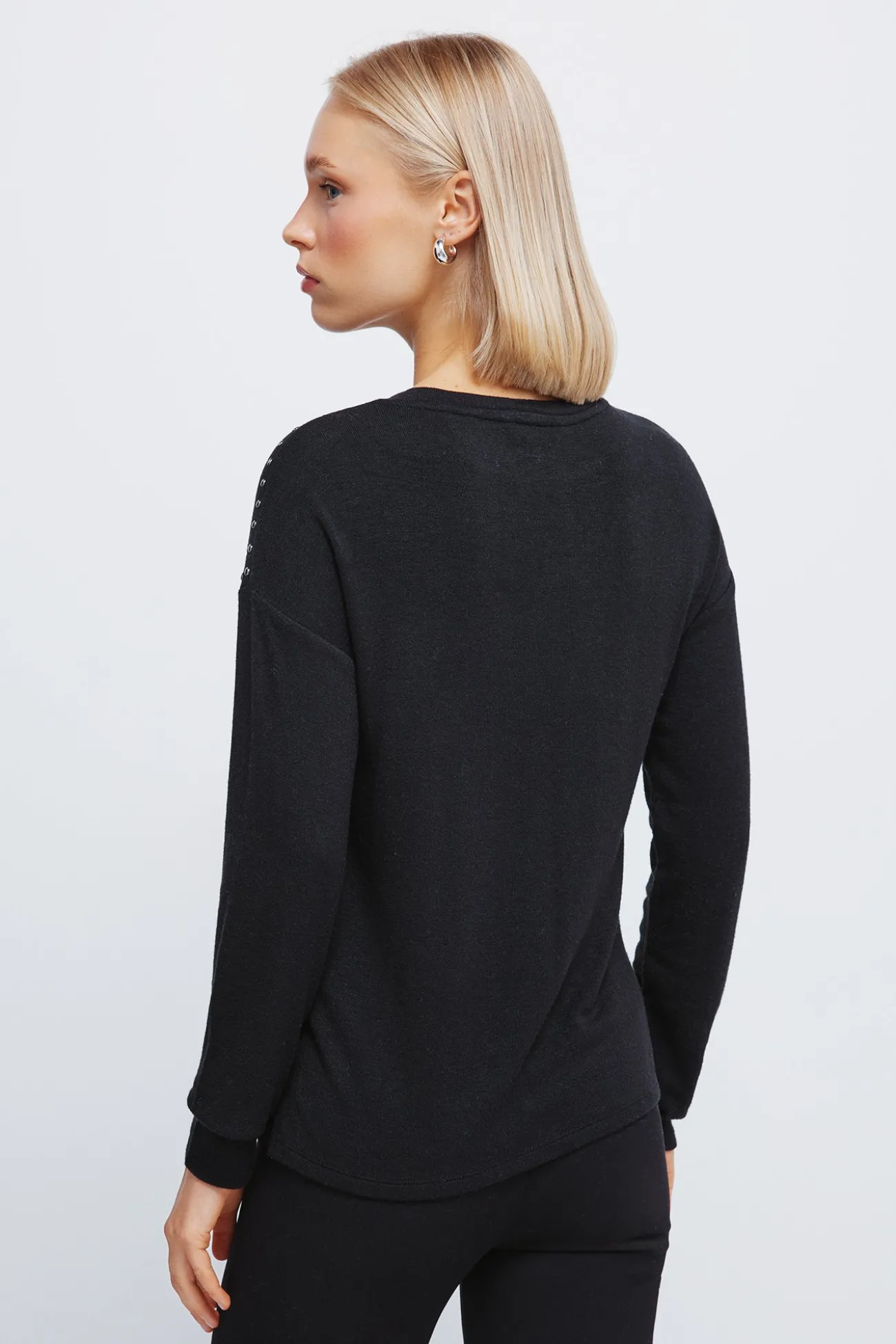T-shirt en maille découpée en maille