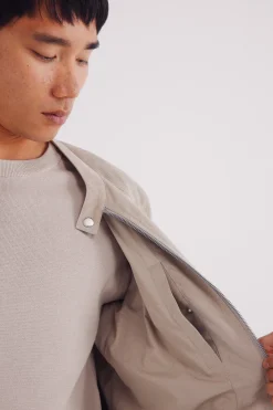 Veste effet daim micro-perforé