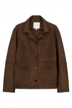 Veste simili daim poches